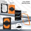 iPad Pro 2024 Black Orange Robot Silicone Hybrid Case - 4