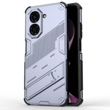 Redmi A5/Poco C71 Phone Case with Holder, Punk Armor, Grey - 1