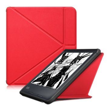 Kobo Libra Colour 2024 Red TPU Leather Smart Tablet Case - 1