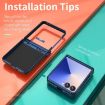 Galaxy Z Flip7 5G Case with Sliding Window & Ring Stand - Blue - 3
