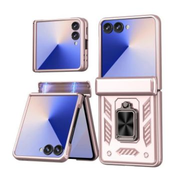 Samsung Galaxy Z Flip7 5G Case with Ring Stand - Rose Gold - 1
