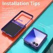 Galaxy Z Flip7 5G Purple Sliding Window Case with Ring Stand - 3
