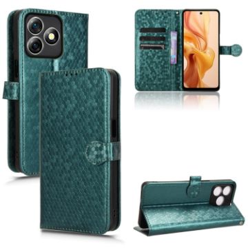 Ulefone Note 18 Ultra Green Leather Phone Case with Honeycomb Texture - 1