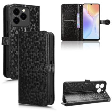 Ulefone Note 20 Pro Black Leather Honeycomb Dot Phone Case - 1