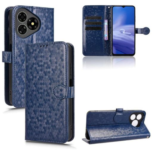 Ulefone Note 19 Honeycomb Dot Texture Leather Case - Blue - 1