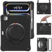 iPad Pro 13 2024 Black Rotating Handle Silicone PC Case - 2