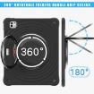 iPad Pro 13 2024 Black Rotating Handle Silicone PC Case - 3