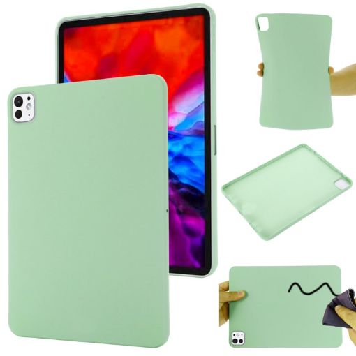 iPad Pro 13 2024 Green Silicone Shockproof Tablet Case - 1