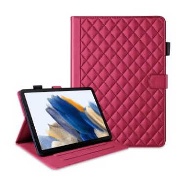 Samsung Galaxy Tab A8 10.5 Rhombus Leather Case (Red) - 1