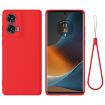 Motorola Edge 50 Fusion Red Silicone Dropproof Full Coverage Case - 1