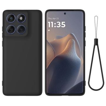Motorola Edge 60 Pro Black Silicone Dropproof Full Coverage Case - 1