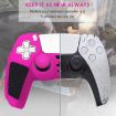 PS5 Pink Black Silicone Gamepad Case Without Rocker Caps - 4