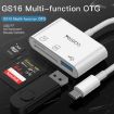 Yesido GS16 USB-C to USB 3.0/TF/SD Card OTG Adapter - White - 3