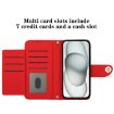 Samsung Galaxy A17 5G Red Leather Flip Case with Lanyard - 4