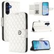 Samsung Galaxy A17 5G Rhombic Flip Leather Case with Lanyard - 1