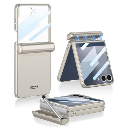 Samsung Galaxy Z Flip7 5G Magnetic Case with Pen Box (Gray) - 1