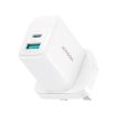 JOYROOM JR-TCF21 20W Dual Charger USB & Type-C UK Plug (White) - 1