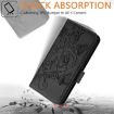 TCL 605/60 SE Rose Embossed RFID Anti-theft Leather Case (Black) - 6