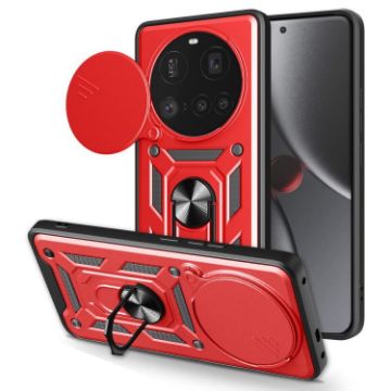 Xiaomi 15 Ultra Red Case with Sliding Camera Cover TPU Hybrid PC - 1