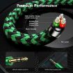3.5mm Male to Dual Female Audio Adapter Cable, 3m, Green - 6