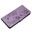 Ulefone Note 14 Purple Leather Case - Butterflies & Flowers - 6