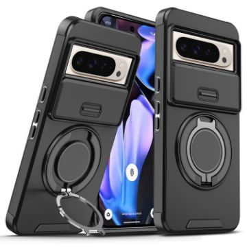 Google Pixel 10 Pro XL Black Camshield Ring Holder Case - 1