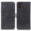 Samsung Galaxy XCover7 Pro Leather Flip Case - Black Retro Texture - 1