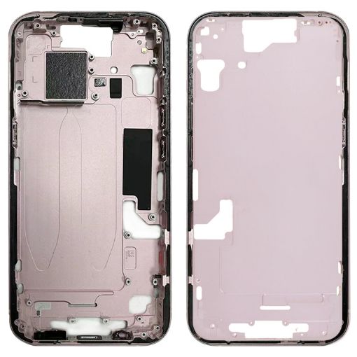iPhone 15 US Middle Frame Bezel + Side Keys & Card Tray (Pink) - 1
