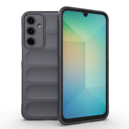 Samsung Galaxy A16 5G Phone Case - Magic Shield TPU + Flannel, Dark Grey - 1