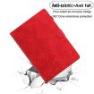 Samsung Galaxy Tab A7 2020 T500 Red Honeycomb Leather Case - 5