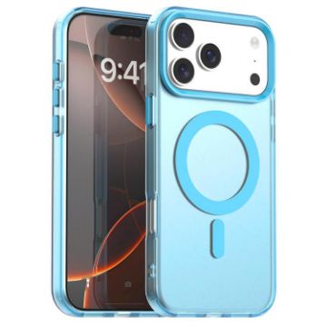 iPhone 17 Pro Candy Magsafe Hybrid Phone Case (Blue) - 1