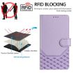 Ulefone Note 14 Honeycomb Emboss RFID Leather Case (Light Purple) - 4