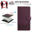 Ulefone Note 14 Violet RFID Leather Phone Case with Honeycomb Design - 4
