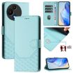 TCL 605/60 SE Mint Green Honeycomb RFID Leather Phone Case - 1