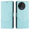 TCL 605/60 SE Mint Green Honeycomb RFID Leather Phone Case - 2
