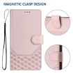 TCL 605/60 SE Pink Honeycomb RFID Leather Phone Case - 5