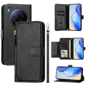 Tecno Camon 40 Premier Multi-Card Leather Wallet Case (Black) - 1