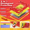 Spider Grip Stand Case for Samsung Galaxy Tab S10+/S9+/FE+ (Yellow Red) - 6