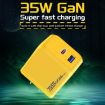M167 PD 35W Fast Charger Type-C USB QC 3.0 US Plug Yellow - 2