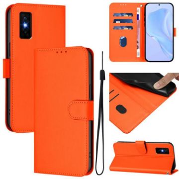 Infinix GT 30 Pro Orange Leather Phone Case with Lanyard - 1