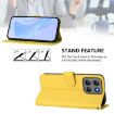 Moto G15 Lemon Yellow Leather Phone Case with Lanyard - 3