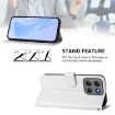 Moto G15 Power Skin Leather Case with Lanyard (White) - 3