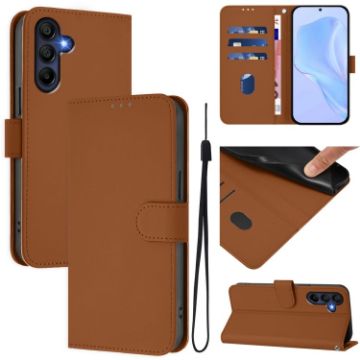 Samsung Galaxy A26 5G Brown Leather Case with Lanyard - 1