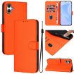 Samsung Galaxy A06 Leather Phone Case with Lanyard (Orange) - 1