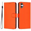 Samsung Galaxy A06 Leather Phone Case with Lanyard (Orange) - 2