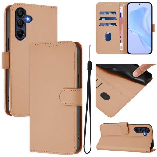 Samsung Galaxy A17 5G Leather Case with Lanyard (Nude) - 1