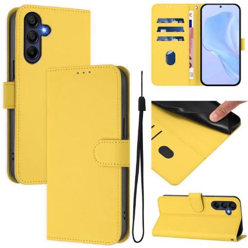 Galaxy A17 5G Leather Case with Lanyard - Lemon Yellow - 1