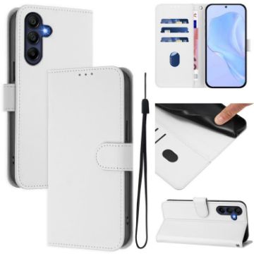 Samsung Galaxy A17 5G Leather Case with Lanyard (White) - 1