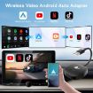 Wired to Wireless CarPlay USB Adapter for Android, Square (Black) - 2