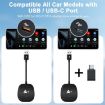 Wired to Wireless CarPlay USB Adapter for Android, Square (Black) - 6